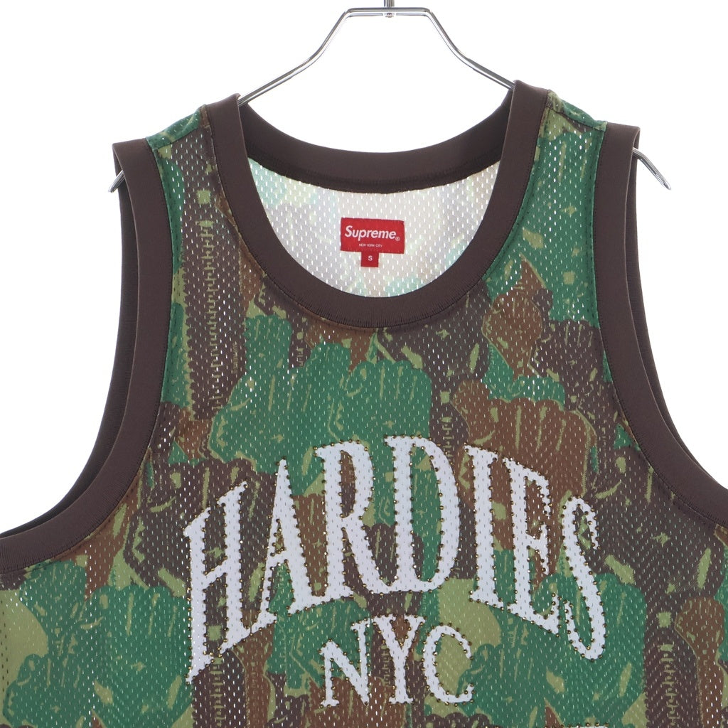 SUPREME(シュプリーム) 23SS Hardies Camo Basketball Jersey ラインストーン メッシュ タンクトップ グリーン