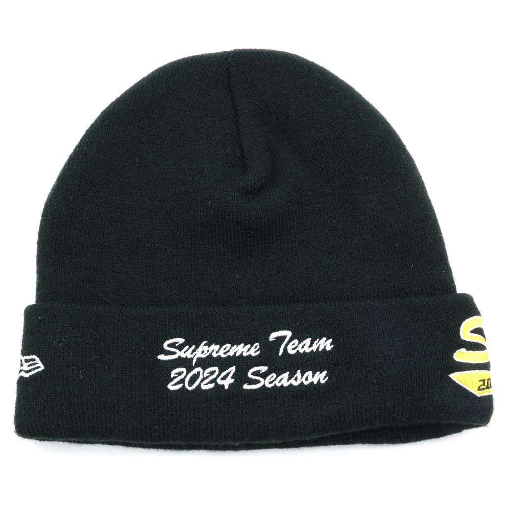 SUPREME(シュプリーム) 24SS New Era Salvation Beanie ニューエラ サルベーションロゴニットビーニー キャップ ブラック 帽子