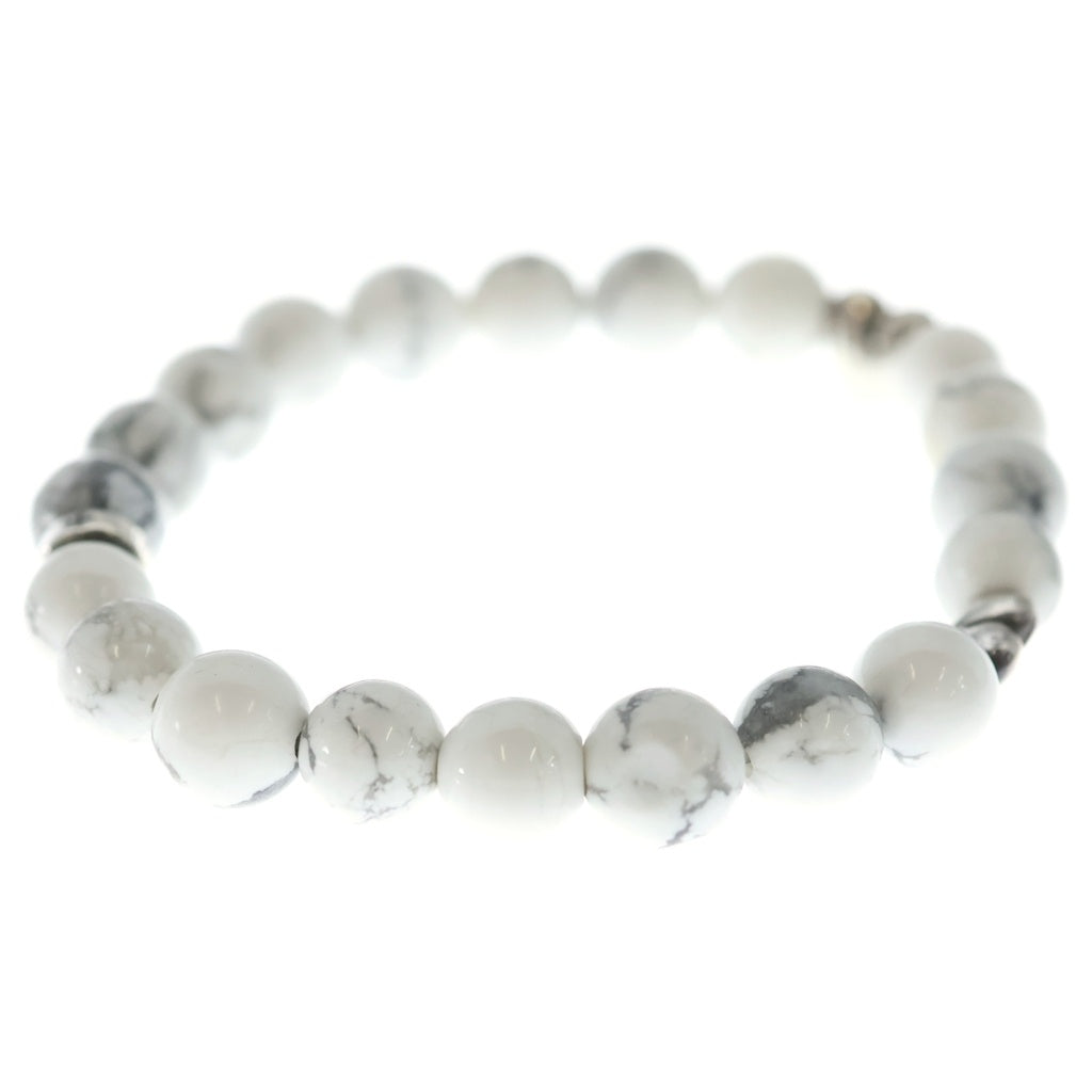 CHROME HEARTS(クロムハーツ) 8mm BEAD ハートスタック ビーズブレスレット ホワイト