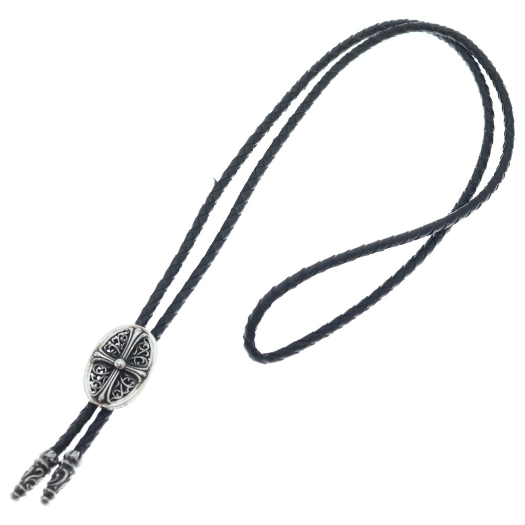 CHROME HEARTS(クロムハーツ) BOLOTIE OVALTINY タイニークラシックオーバルクロス ループタイ シルバー/ブラック BCA209