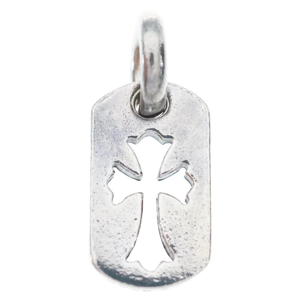 CHROME HEARTS(クロムハーツ) DT TNY CO CRS タイニーカットアウトクロスドッグタグ チャーム ペンダントトップ シルバー BCA252