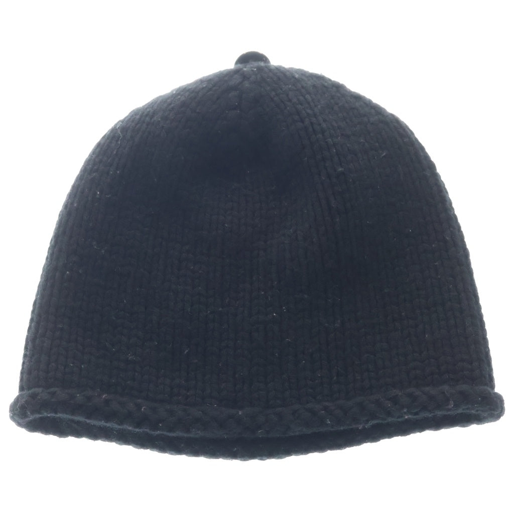 CHROME HEARTS(クロムハーツ) BEANIE CASH CROSS PATCH クロスパッチ付き カシミヤビーニー ニット帽子 ブラック