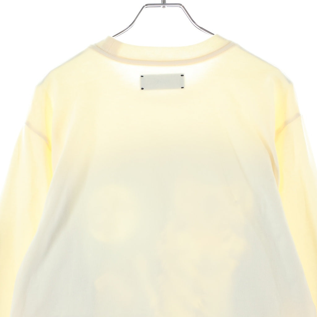 AMIRI(アミリ) ラインストーンウルフグラフィックプリント長袖Tシャツ カットソー ホワイト
