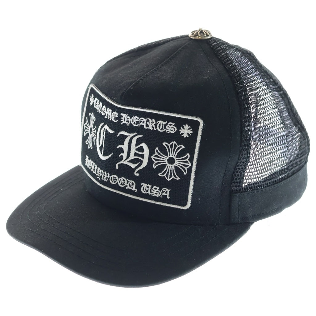 CHROME HEARTS(クロムハーツ) TRUCKER CAP CHロゴ メッシュ 5パネル トラッカーキャップ 帽子 ブラック