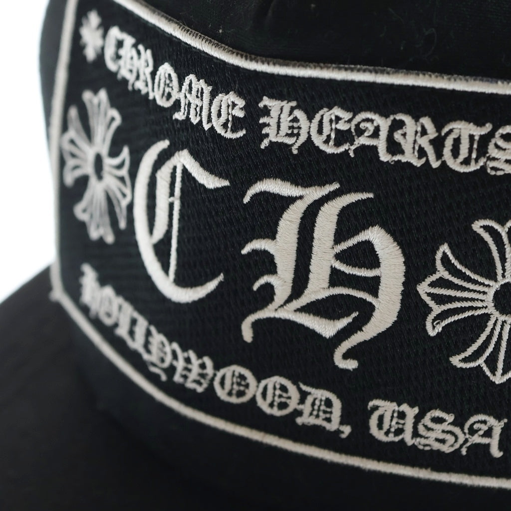 CHROME HEARTS(クロムハーツ) TRUCKER CAP CHロゴ メッシュ 5パネル トラッカーキャップ 帽子 ブラック