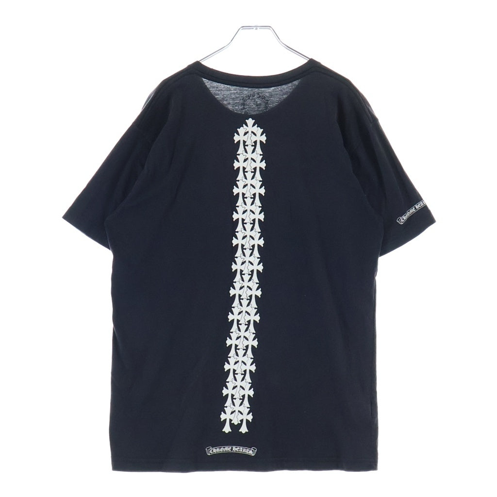 CHROME HEARTS(クロムハーツ) Cemetery Cross Tire Track Tee バックセメタリークロス タイヤトラック プリント半袖Tシャツ ブラック