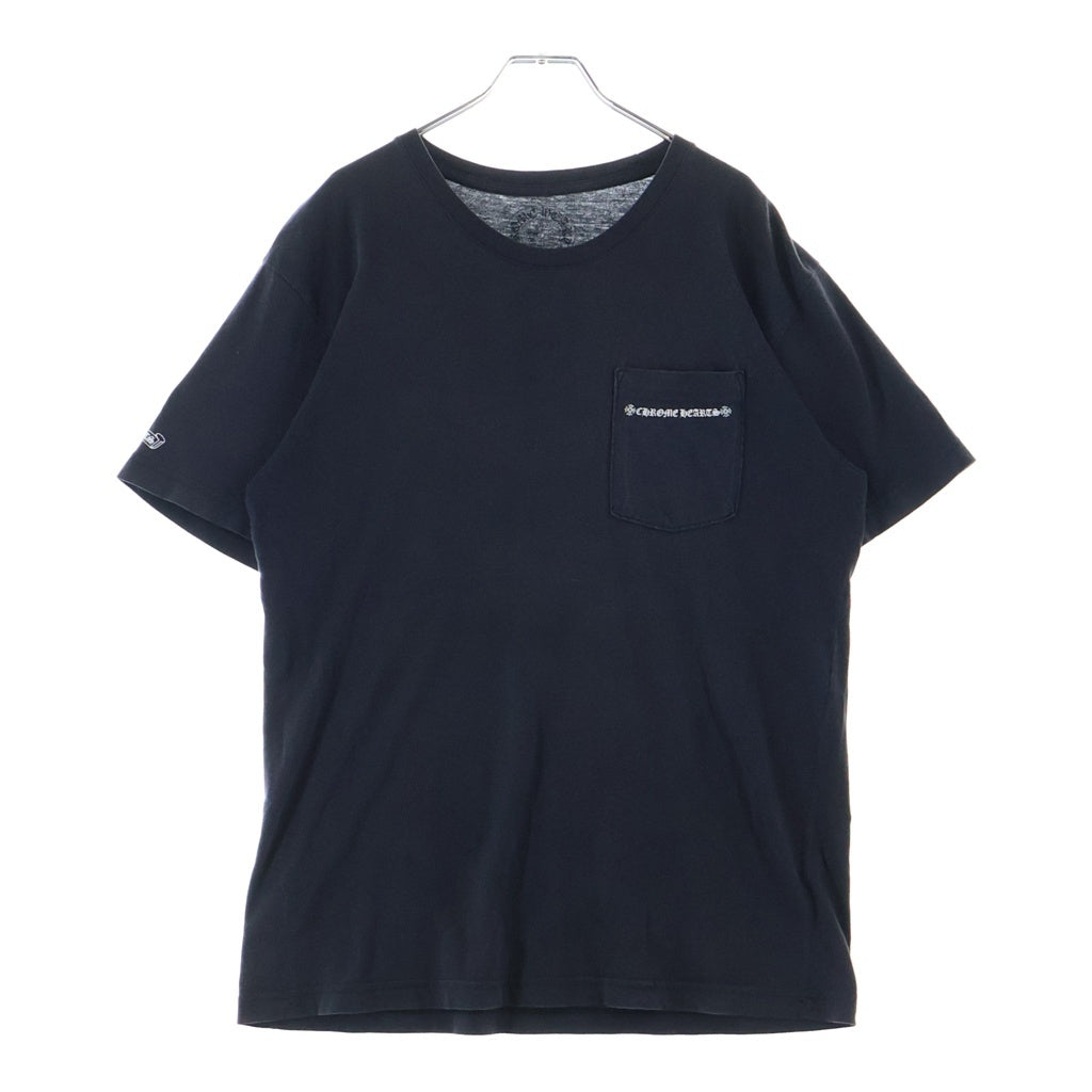 CHROME HEARTS(クロムハーツ) Cemetery Cross Tire Track Tee バックセメタリークロス タイヤトラック プリント半袖Tシャツ ブラック