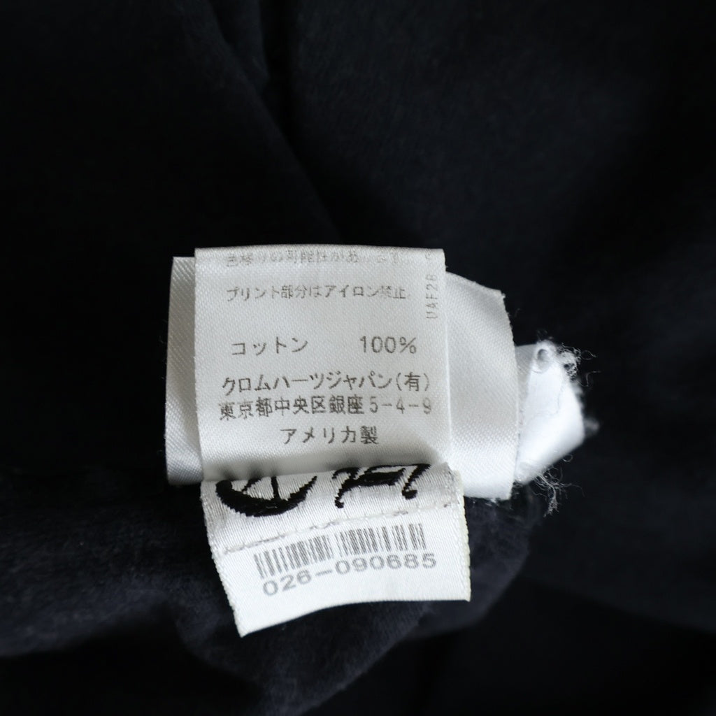 CHROME HEARTS(クロムハーツ) Cemetery Cross Tire Track Tee バックセメタリークロス タイヤトラック プリント半袖Tシャツ ブラック