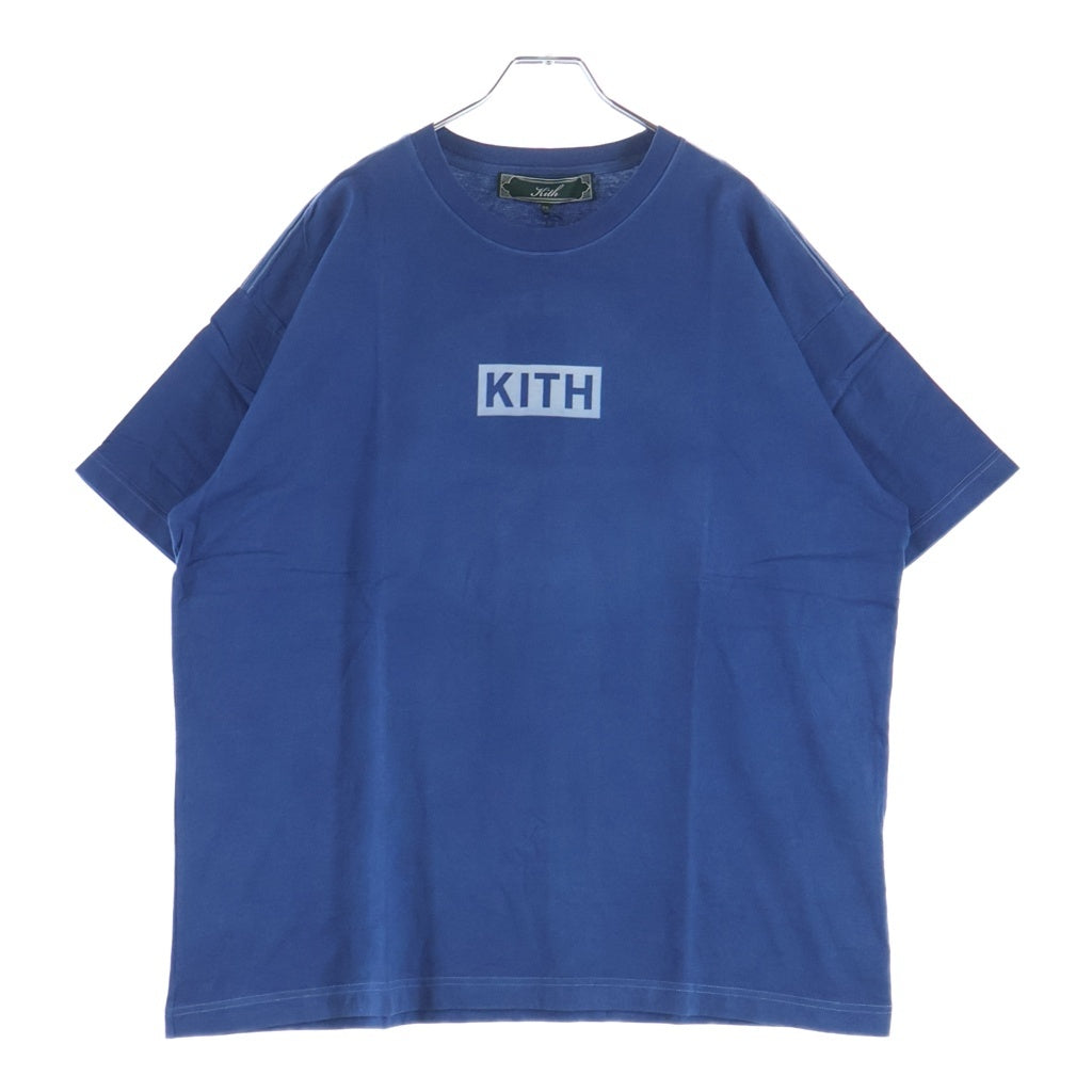 KITH(キス) BUAISOU Aizome Vintage S/S Tee 藍染ヴィンテージ ボックスロゴ半袖Tシャツ カットソー ブルー 24-071-060-0000-1-0