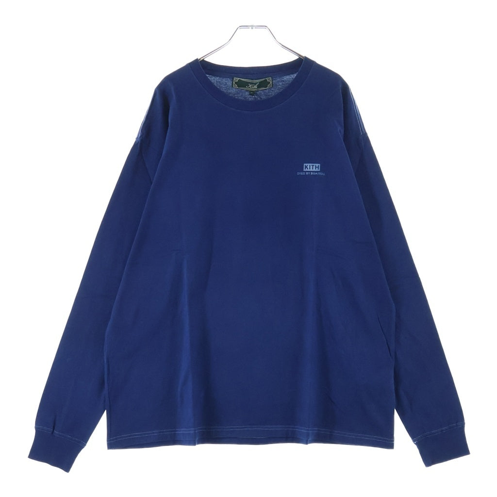 KITH(キス) 24SS Aizome Vintage L/S Tee 藍染ヴィンテージ 長袖Tシャツ カットソー ブルー 24-070-060-0000-2-0