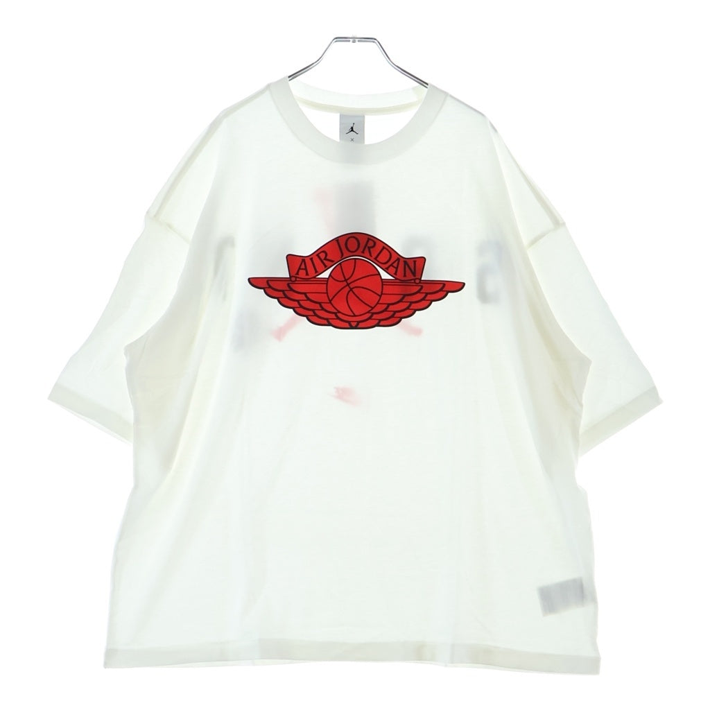 SAINT MICHAEL(セントマイケル) 26SS ×JORDAN BRAND M J SM S/S Tee ×ジョーダンブランド フロントロゴプリント半袖Tシャツ カットソー ホワイト SM-MK8-0000-J07