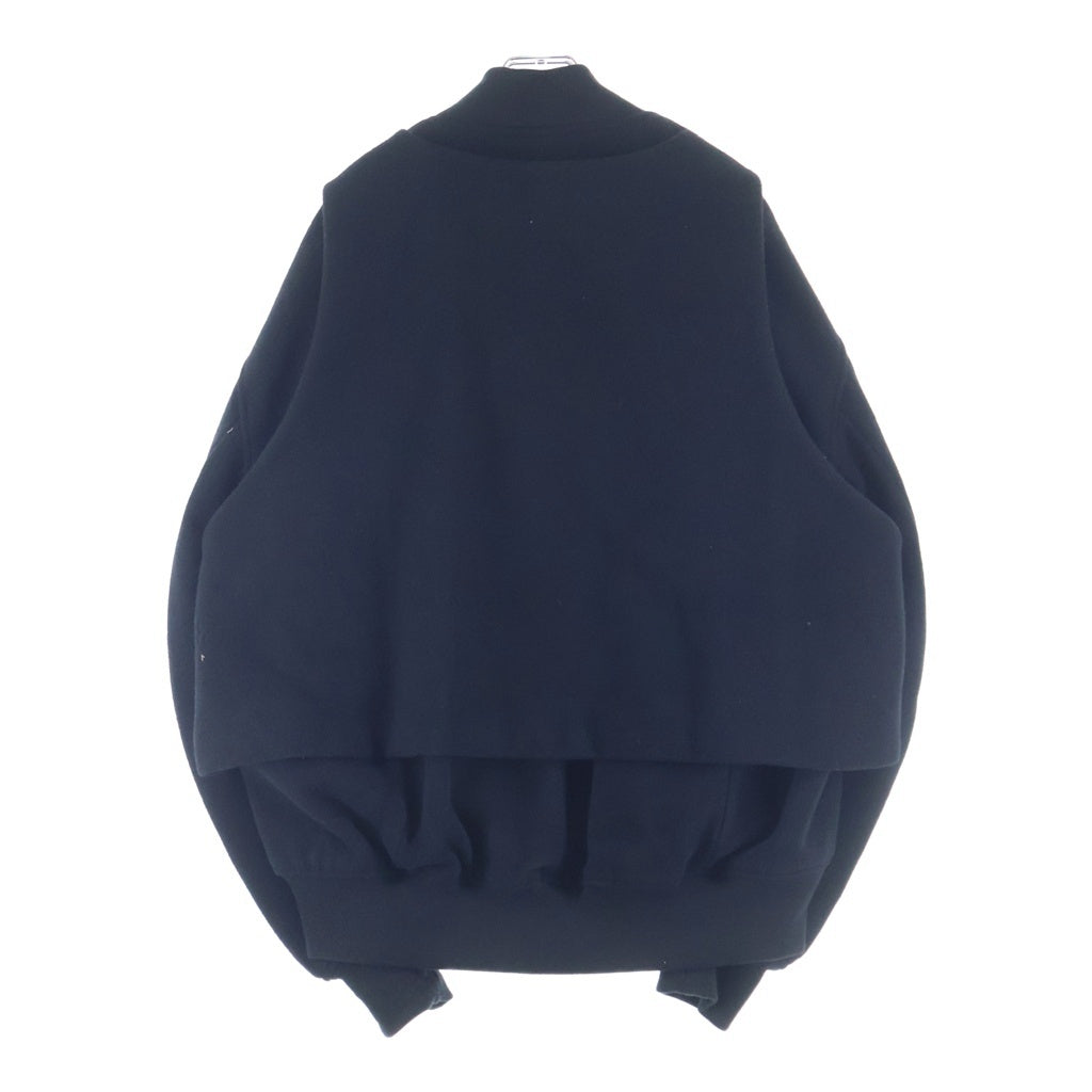 VOAAOV(ヴォアーブ) OVERSIZE WOOL BOMBER JACKET オーバーサイズボンバージャケット ブラック V0BZ-K101