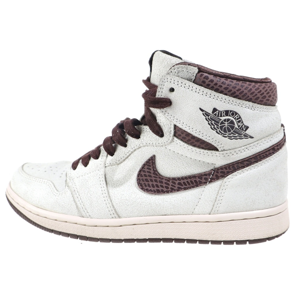 NIKE(ナイキ) ×A MA MANIERE AIR JORDAN 1 RETRO HIGH アママニエール エアジョーダン1 レトロ ハイカットスニーカー ホワイト/ブラウン US8/26cm DO7097-100