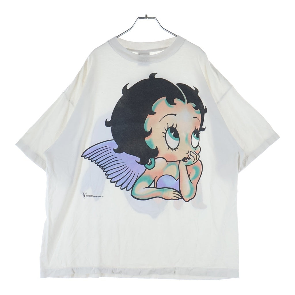 SAINT MICHAEL(セントマイケル) 26AW ANGEL BTY エンジェル ベティー クルーネック カットソー 半袖Tシャツ ホワイト SM-MK1-0000-C11