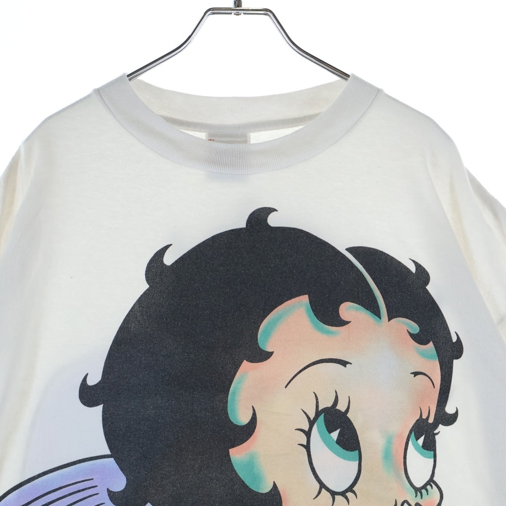 SAINT MICHAEL(セントマイケル) 26AW ANGEL BTY エンジェル ベティー クルーネック カットソー 半袖Tシャツ ホワイト SM-MK1-0000-C11