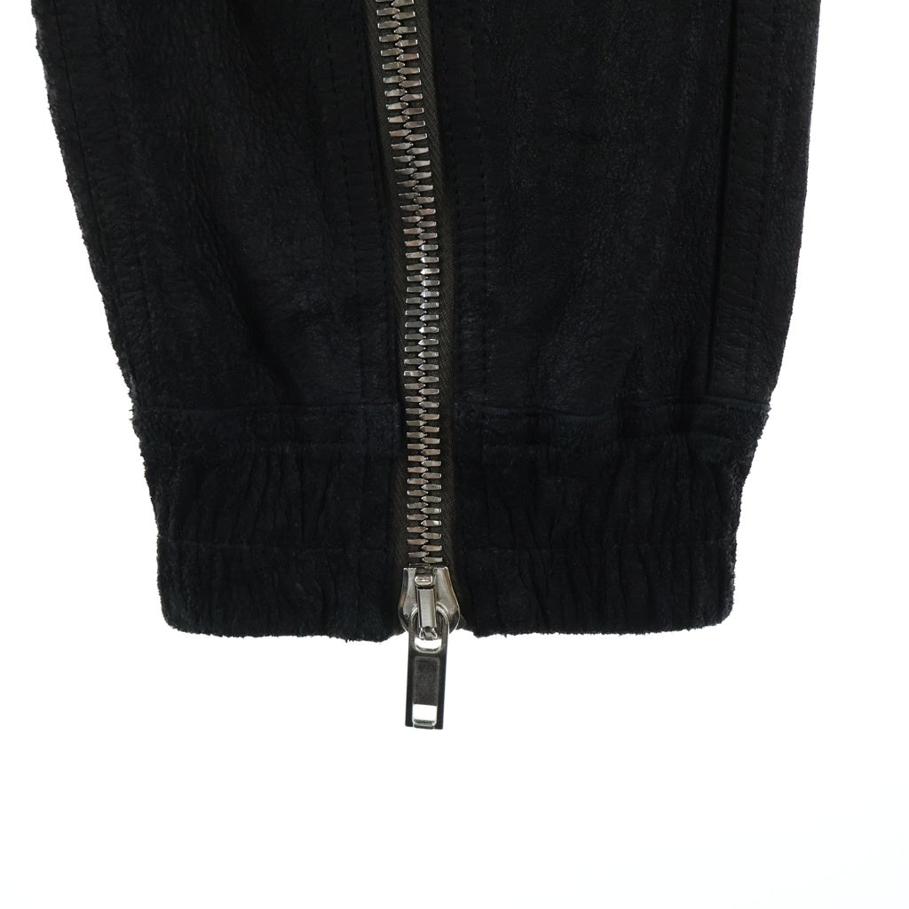 Rick Owens(リックオウエンス) BAUHAUS CARGO バウハウス ドローストリング レザー カーゴパンツ ブラック RU01B1377-LBA