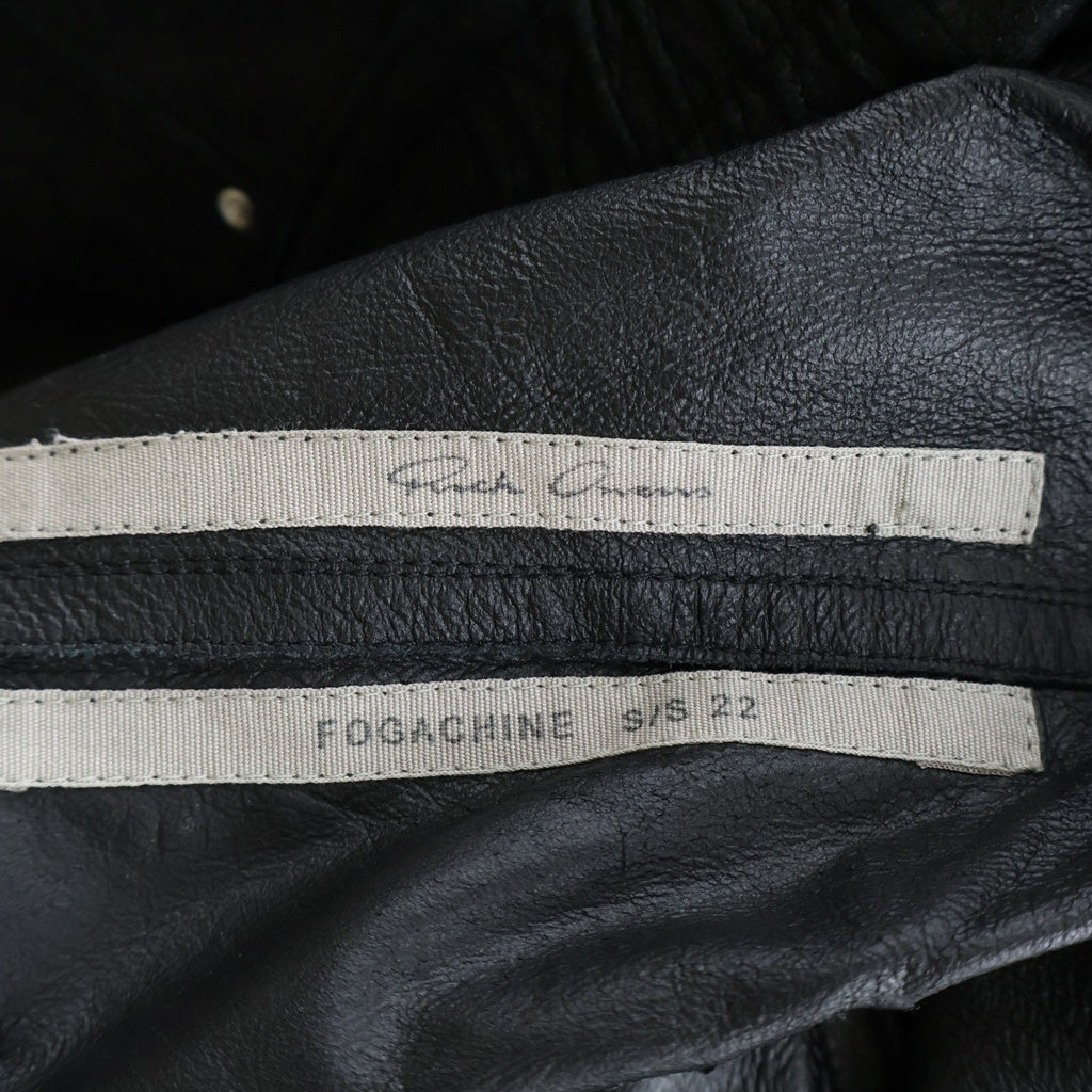 Rick Owens(リックオウエンス) BAUHAUS CARGO バウハウス ドローストリング レザー カーゴパンツ ブラック RU01B1377-LBA