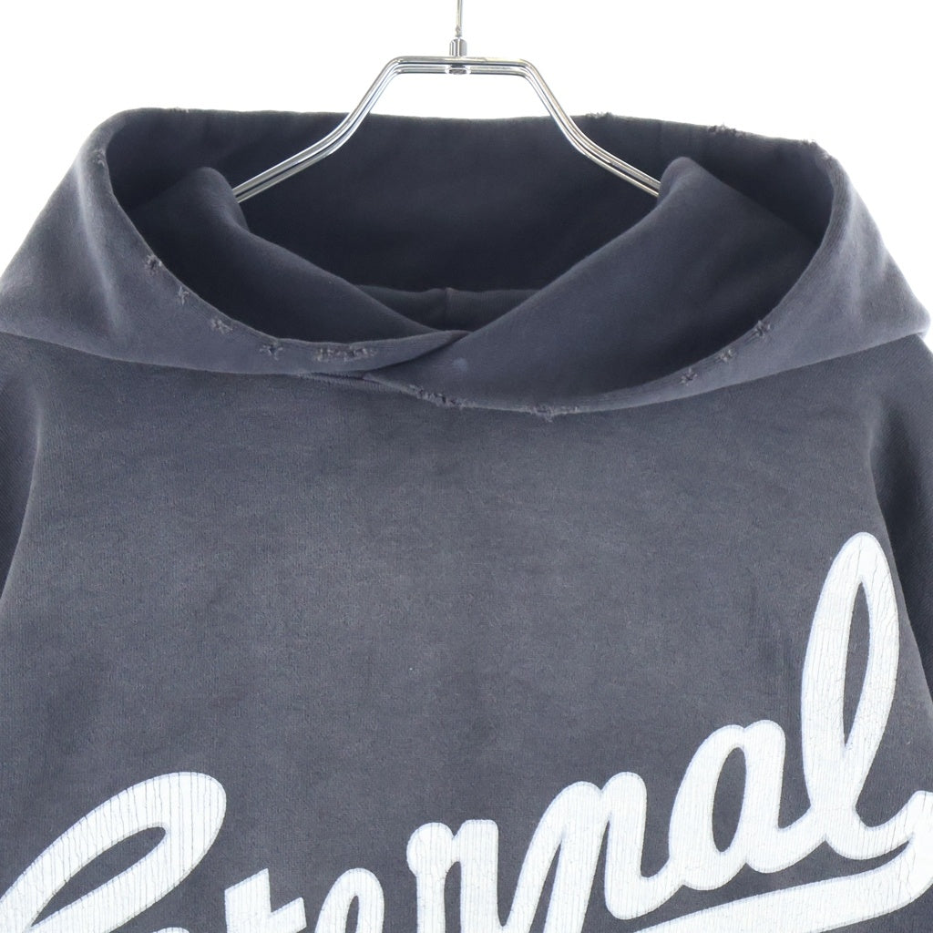 SAINT MICHAEL(セントマイケル) ×FEAR HOODIE SNT OF GOD フェアーオブゴット ビンテージ加工 フーデッド スウェット パーカー ブラック SM-HR8-0000-C03