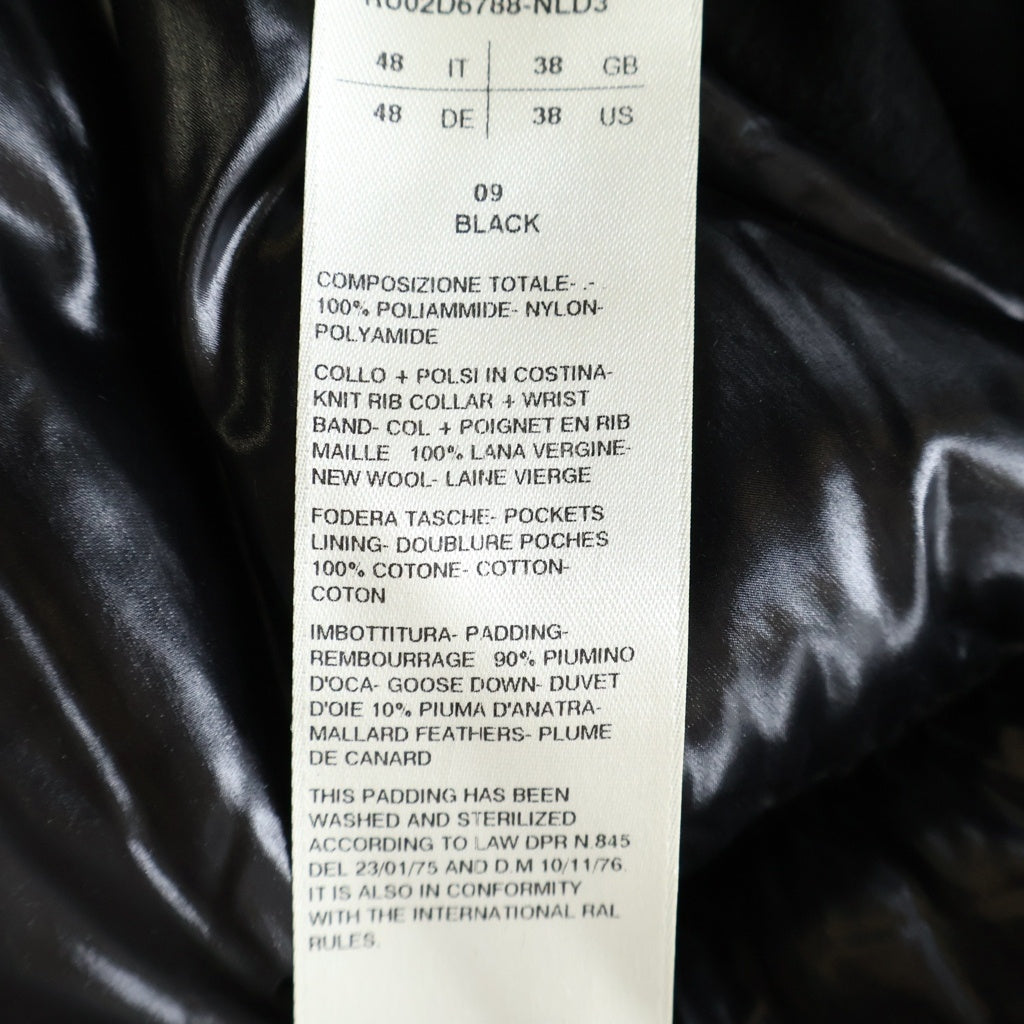 Rick Owens(リックオウエンス) 24AW FLIGHT DOWN JACKET フライト ジップアップ ダウンジャケット ブラック RU02D6788-NLD3