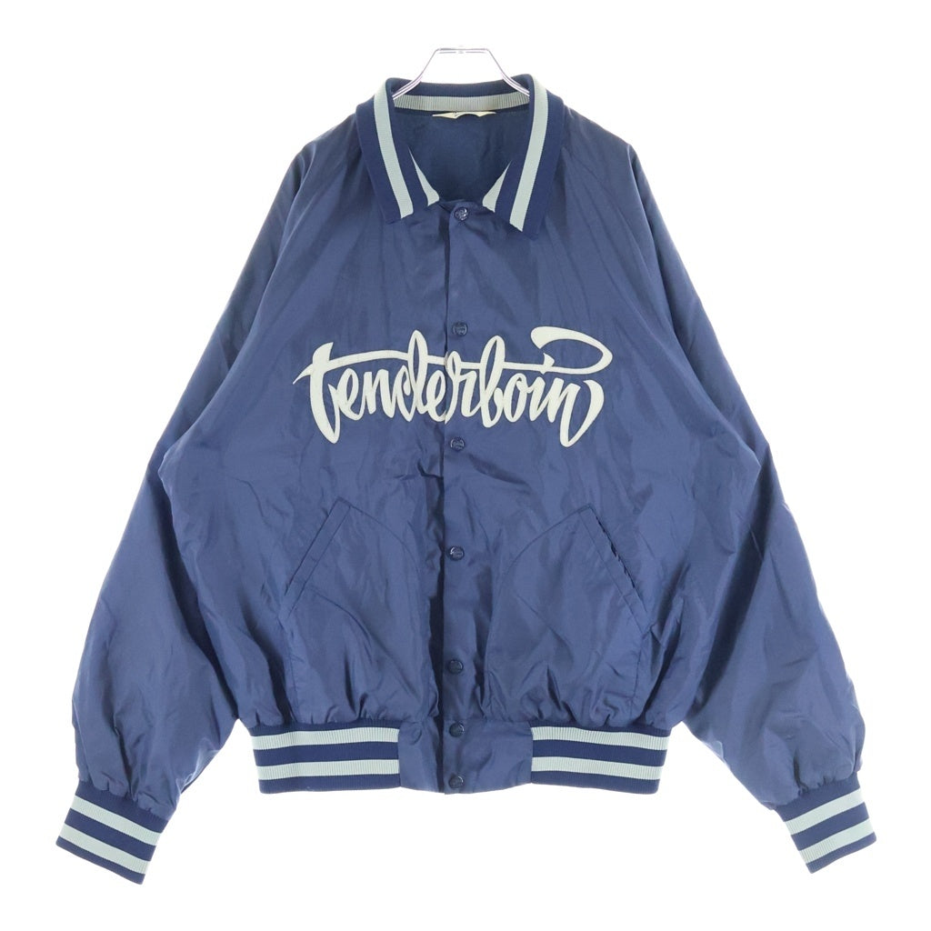 TENDERLOIN(テンダーロイン) 16AW NYLON RIB JACKET フロントロゴナイロンリブジャケット ネイビー