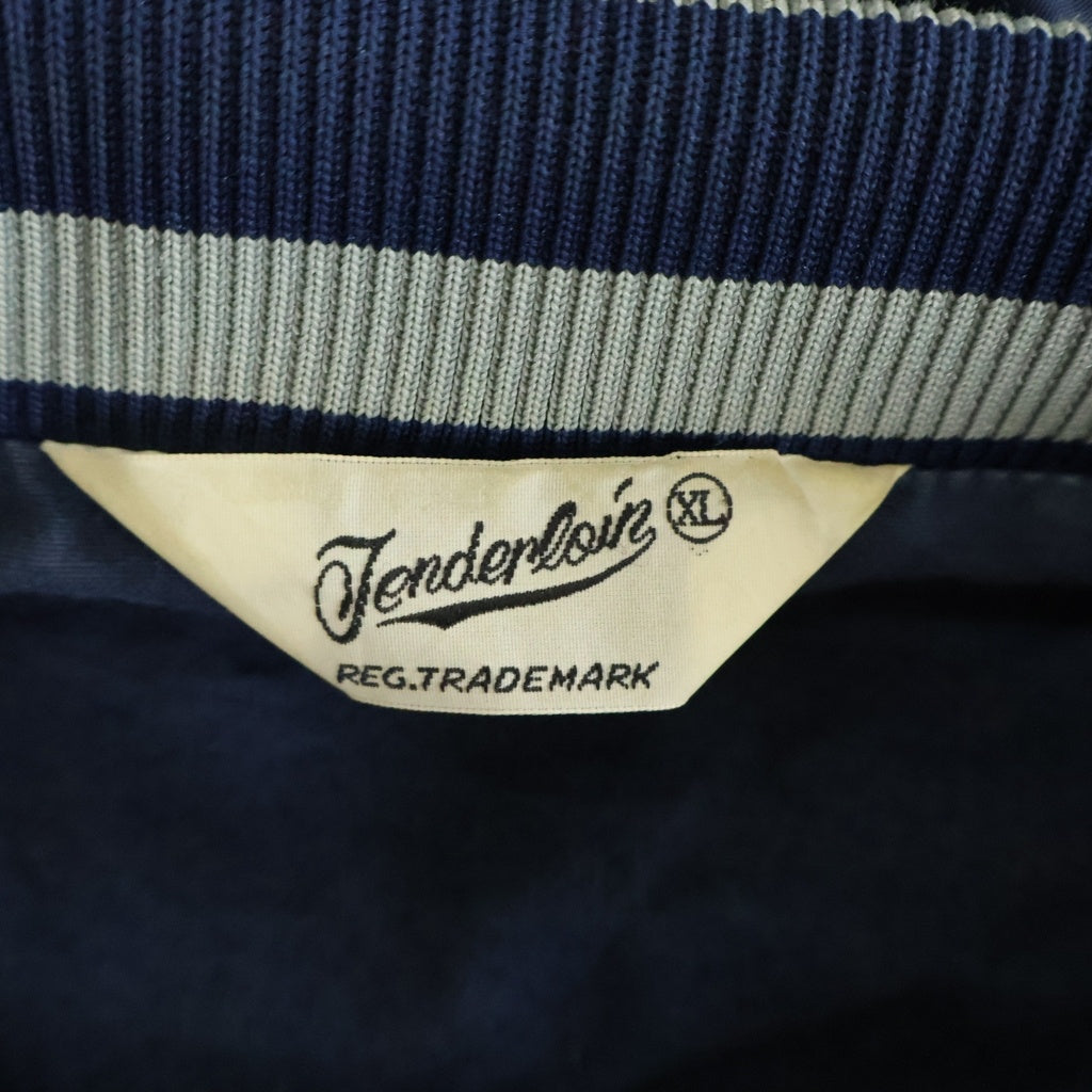 TENDERLOIN(テンダーロイン) 16AW NYLON RIB JACKET フロントロゴナイロンリブジャケット ネイビー