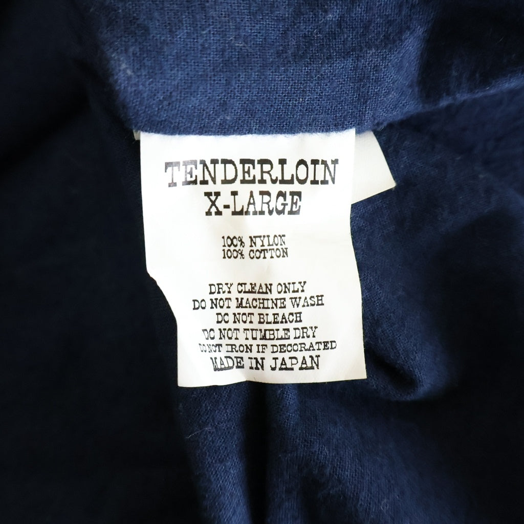 TENDERLOIN(テンダーロイン) 16AW NYLON RIB JACKET フロントロゴナイロンリブジャケット ネイビー