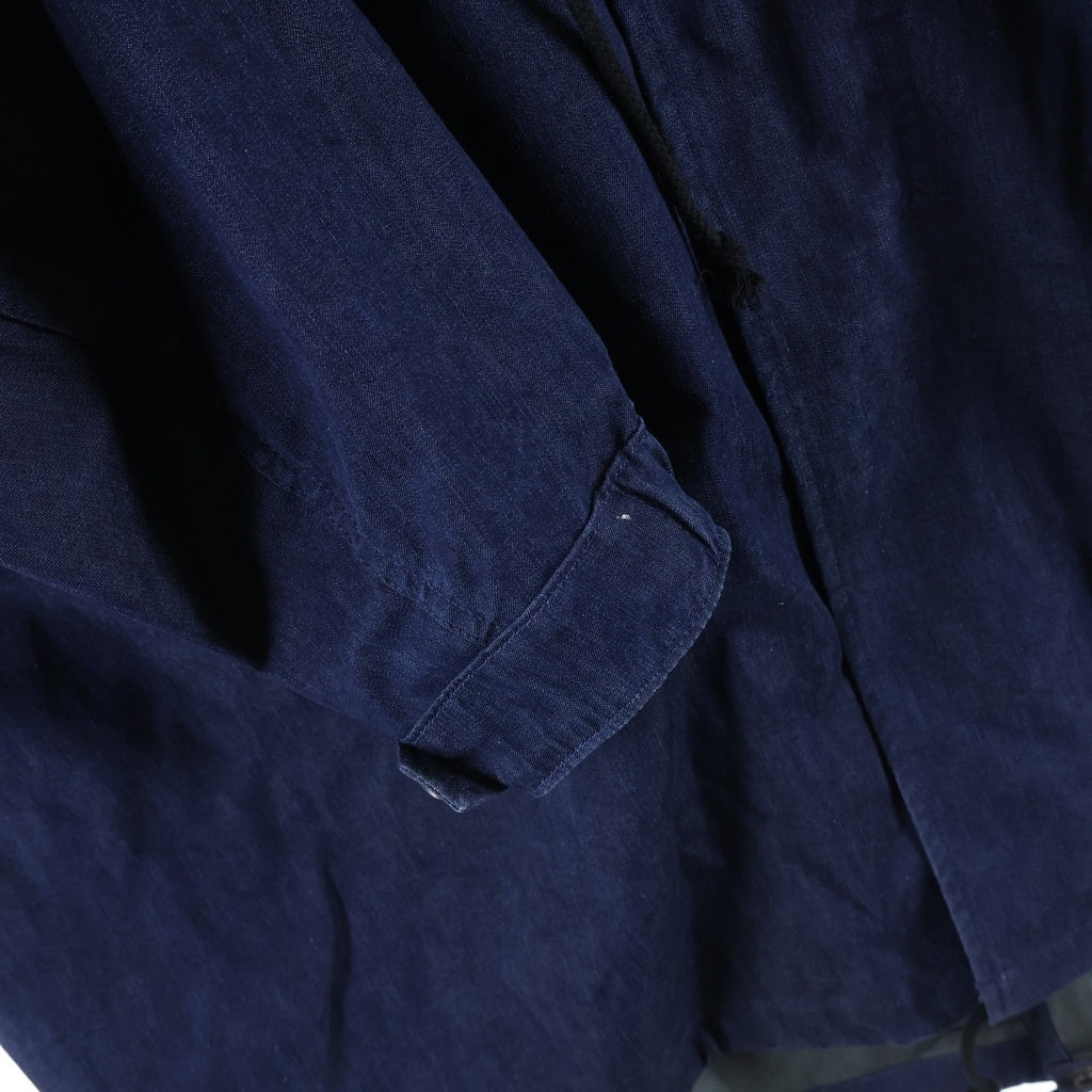 JUNYA WATANABE COMME des GARCONS(ジュンヤワタナベ コムデギャルソン) × C.P. COMPANY シーピーカンパニー ロゴプリント モッズコート ネイビー WM-C007
