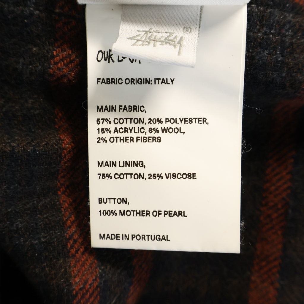OUR LEGACY(アワーレガシー) ×STUSSY Work Shop Check Shirt ステューシー ワークショップチェック 長袖シャツ レッド/ブラウン