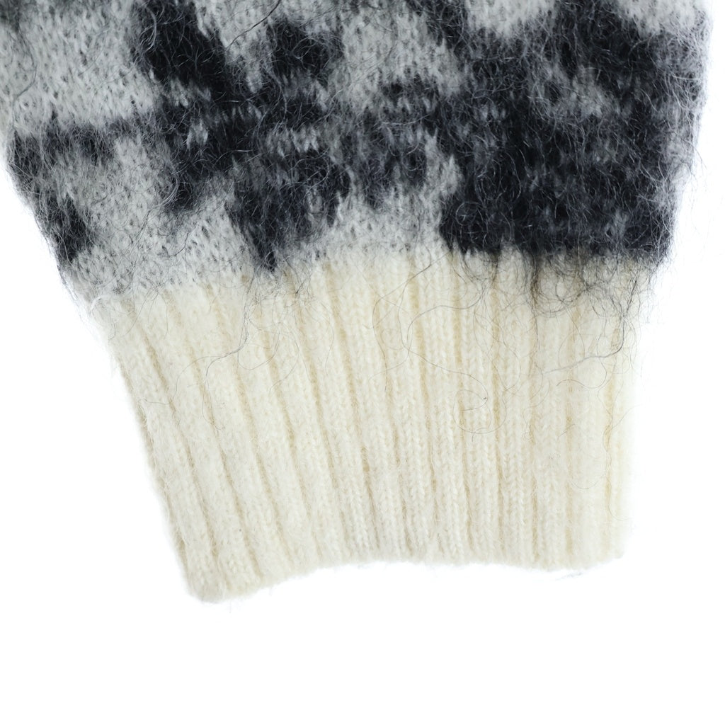 Needles(ニードルス) MOHAIR CARDIGAN モヘア 総柄 ニット カーディガン ホワイト PU312