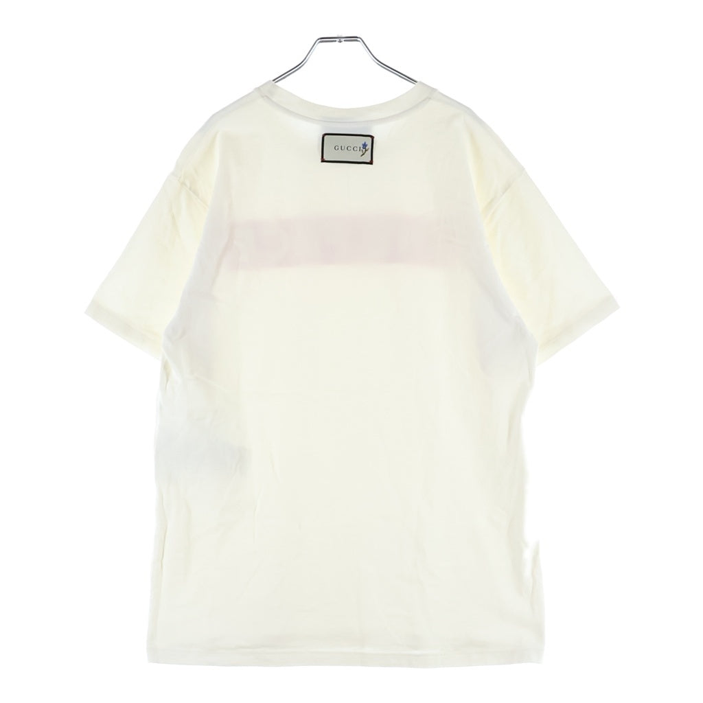GUCCI(グッチ) THE FACE ザ フェイス ロゴデザイン クルーネック カットソー 半袖Tシャツ ホワイト 565806-XJBCS