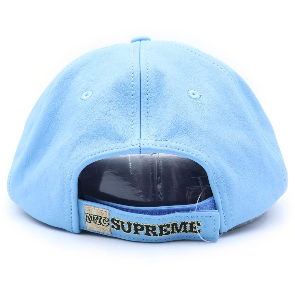 SUPREME(シュプリーム) 25AW New York Leather 6-Panel Cap ニューヨーク レザー シックスパネル ベースボールキャップ 帽子 ブルー