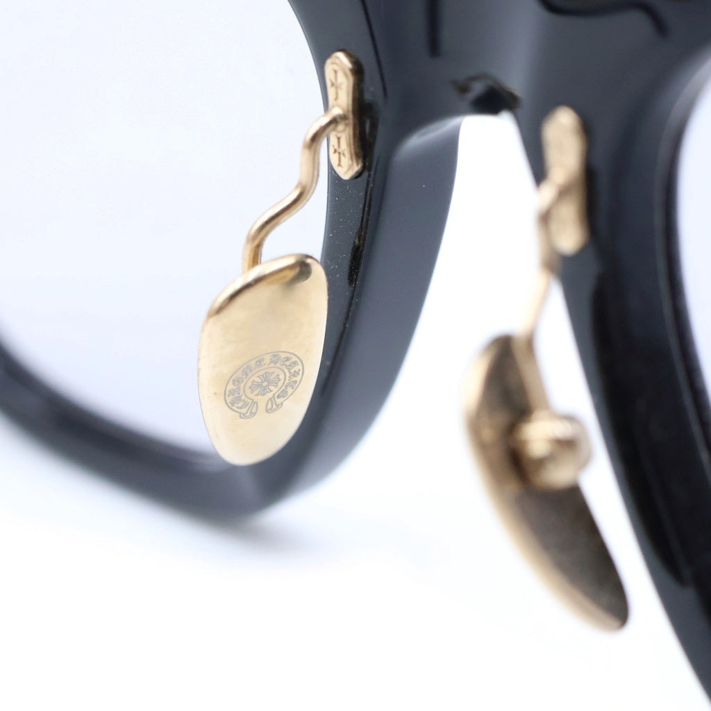 CHROME HEARTS(クロムハーツ) SMOKE SHOW-A スモークショー クリアフレーム CHプラス テンプル ウェリントン アイウェア サングラス 眼鏡 ブラック