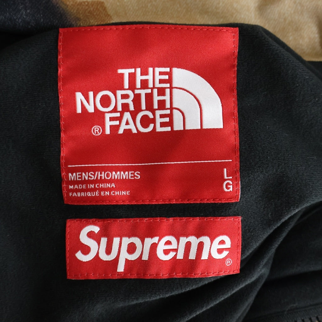 SUPREME(シュプリーム) 21AW ×THE NORTH FACE Bleached Denim Print Mountain Jacket ×ザノースフェイス ブリーチドデニムプリントマウンテンジャケット ブラウン/ブラック NP521001