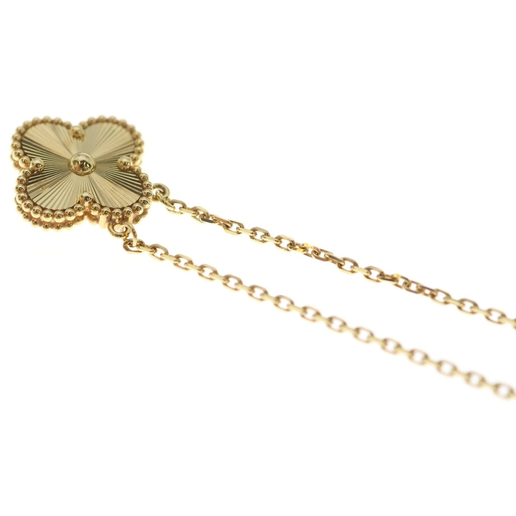 Van Cleef & Arpels(ヴァンクリーフアンドアーペル) ヴィンテージアルハンブラ ギョーシェ ペンダントネックレス イエローゴールド Au750YG レディース