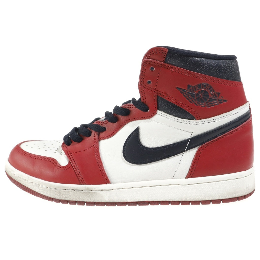 NIKE(ナイキ) AIR JORDAN1 HIGH OG LOST & FOUND CHICAGO エアジョーダン1 ロスト アンド ファウンド シカゴ ハイカットスニーカー ホワイト/レッド US9/27cm DZ5485-612