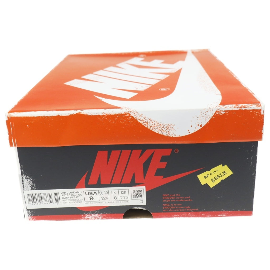 NIKE(ナイキ) AIR JORDAN1 HIGH OG LOST & FOUND CHICAGO エアジョーダン1 ロスト アンド ファウンド シカゴ ハイカットスニーカー ホワイト/レッド US9/27cm DZ5485-612