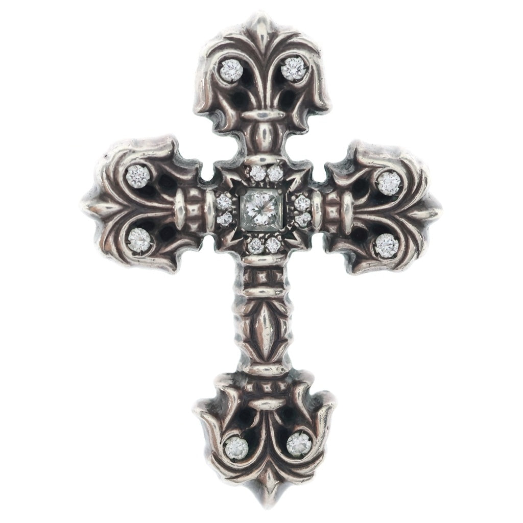 CHROME HEARTS(クロムハーツ) FILIG CROSS-XSM P/D フィリグリー クロス XS パヴェダイヤ ペンダントトップ シルバー