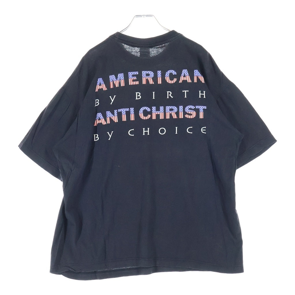 VINTAGE(ヴィンテージ) 90'S MARILYN MANSON American Birth Antichrist by Choice マリリンマンソン 半袖Tシャツ カットソー ブラック