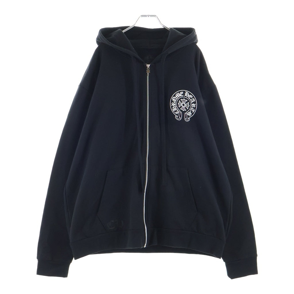 CHROME HEARTS(クロムハーツ) SWTSHRT HD ZIP 東京限定 バックホースシュープリント ジップアップパーカー ブラック