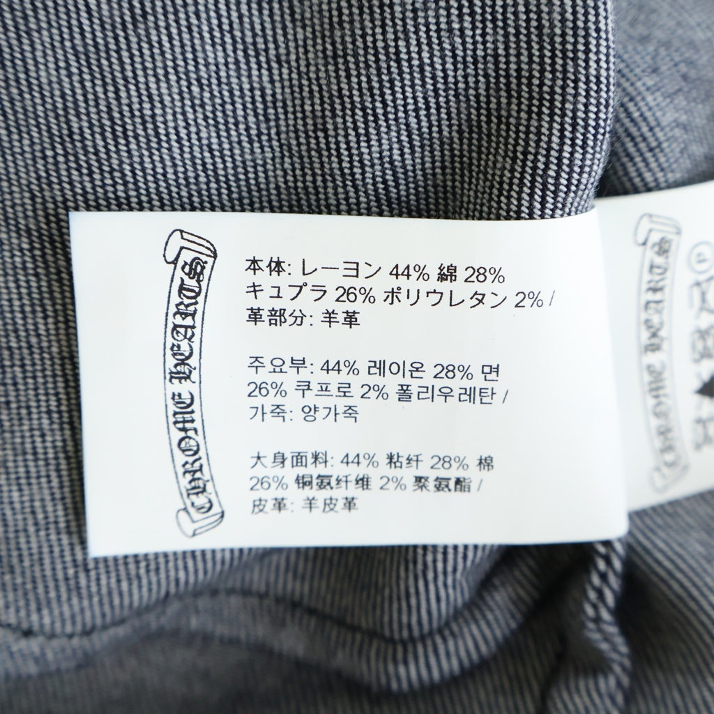 CHROME HEARTS(クロムハーツ) Y NOT MAHAL KITA ワイノット マハルキタ セメタリークロスパッチ クロスボタン オーバーサイズ デニム 長袖シャツ インディゴ