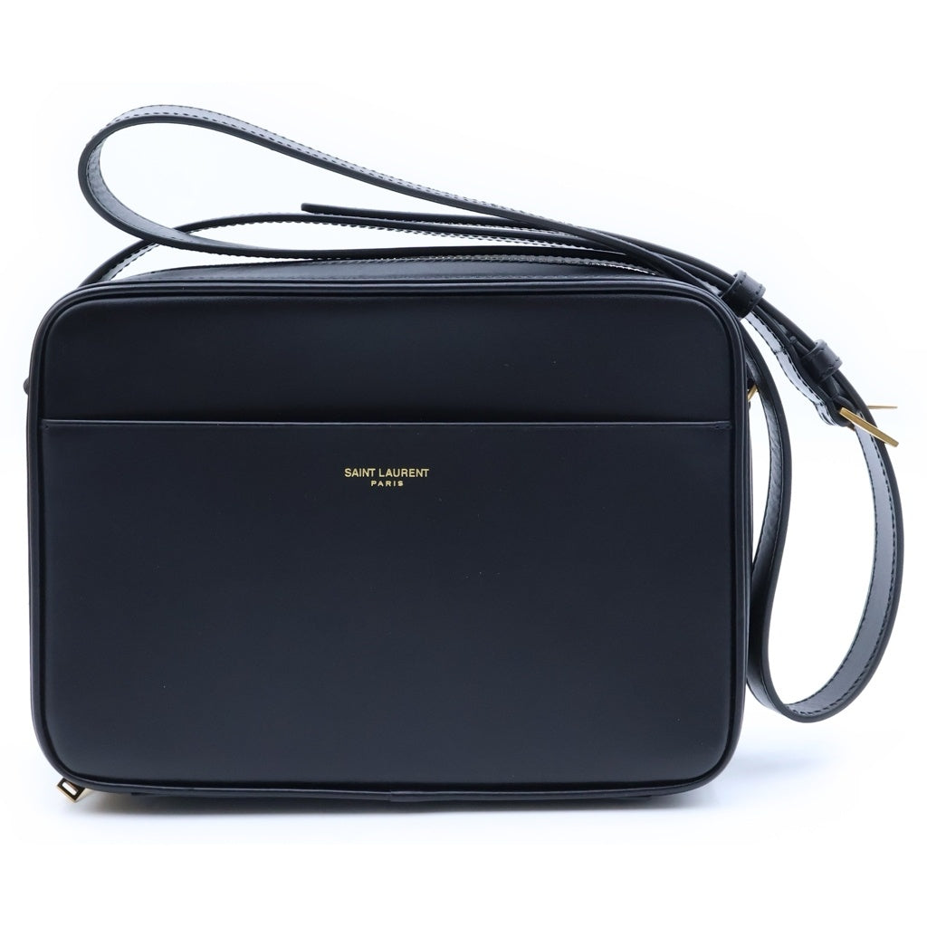 SAINT LAURENT PARIS(サンローランパリ) スムースレザー カメラバッグ ショルダーバッグ ブラック 837819