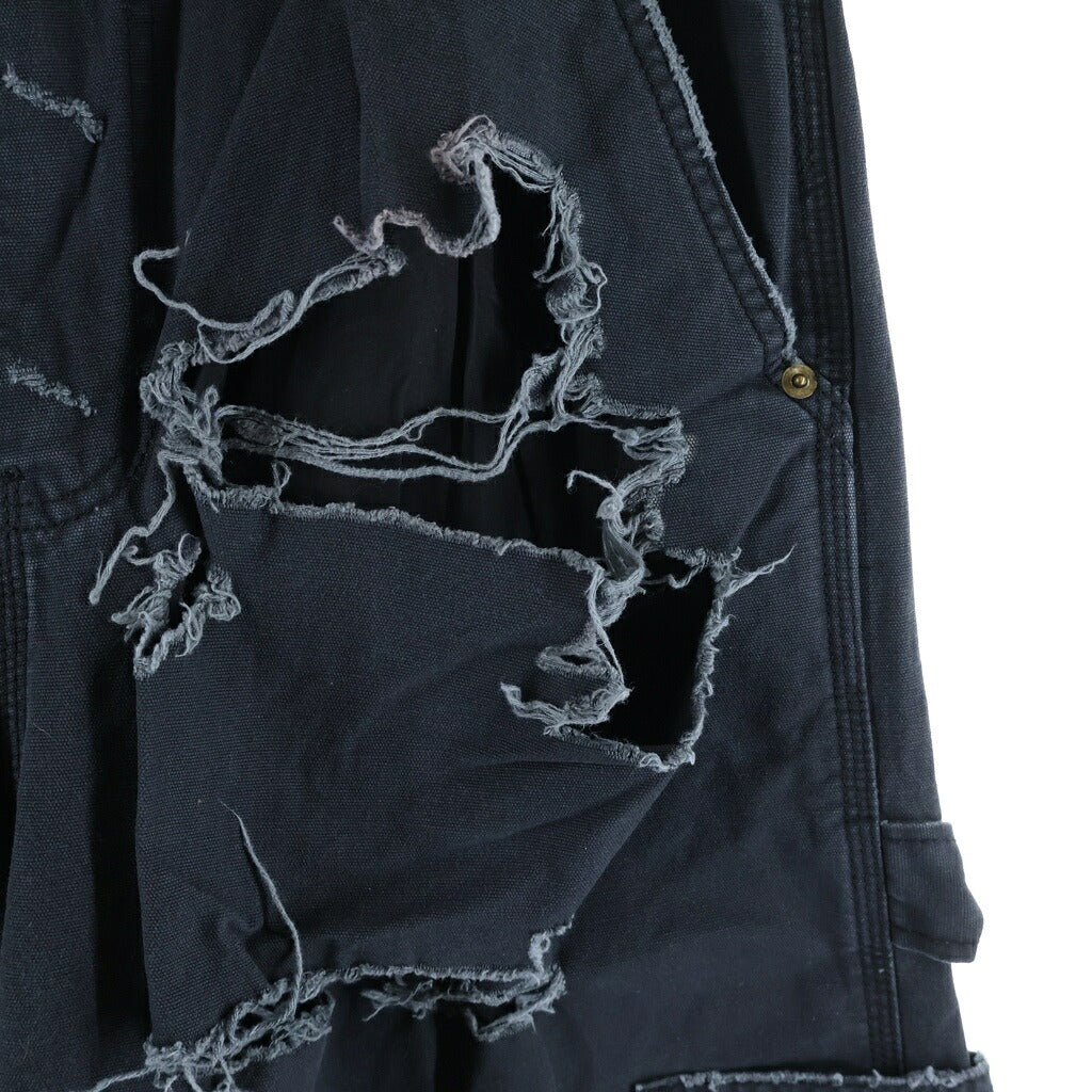PROJECT G/R(プロジェクトジーアール) DISTRESSSED PATCH WORK PANTS ダメージ加工パッチワークパンツ ボトムス ブラック