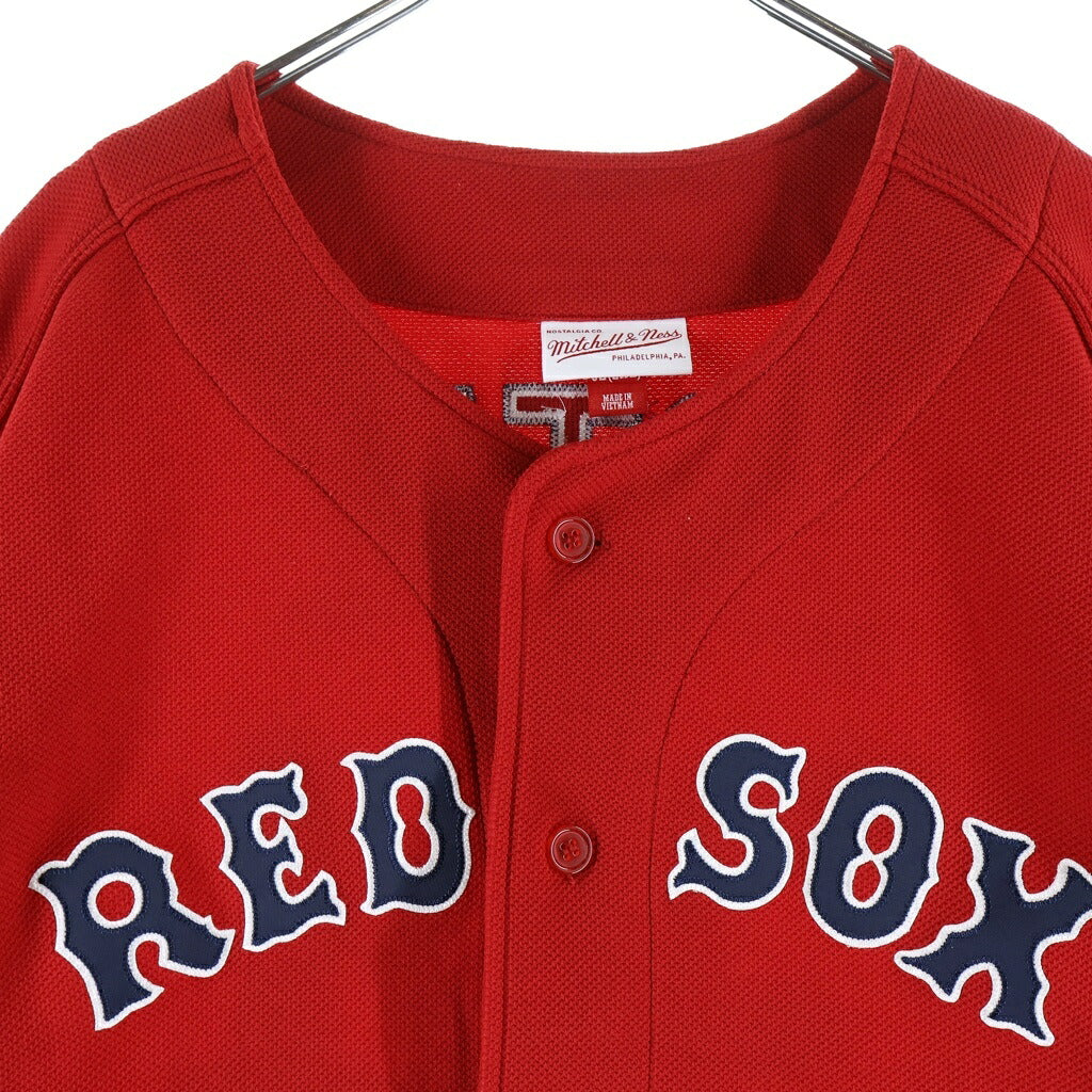 Mitchell&Ness(ミッチェル アンド ネス) MLB RED SOX ORTIZ エムエルビー レッドソックス オルティーズ 半袖ゲームシャツ レッド