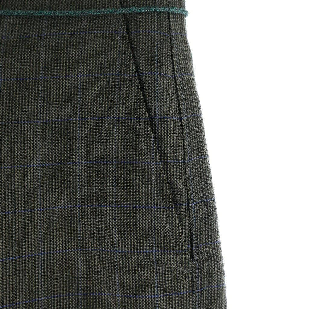 Acne Studios(アクネ ストゥディオズ) ループデザイン チェック柄 スラックスパンツ ブラウン FN-MN-TROU000271