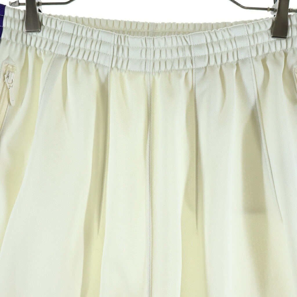 Needles(ニードルス) H.D.TRACK PANT SHORTS ロゴデザイン サイドライン トラック ショートパンツ ホワイト SX1522
