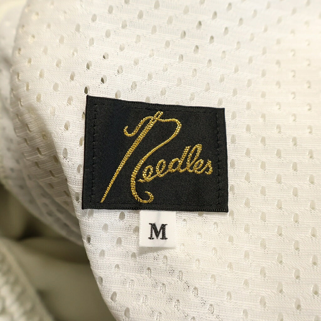 Needles(ニードルス) H.D.TRACK PANT SHORTS ロゴデザイン サイドライン トラック ショートパンツ ホワイト SX1522