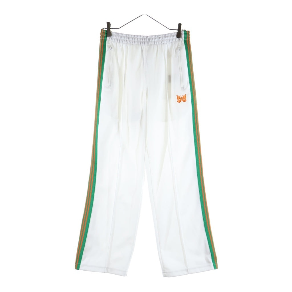 Needles(ニードルス) TRACK PANTS ロゴデザイン サイドライン トラックパンツ ホワイト LQ436