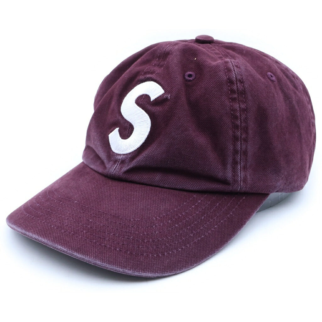 SUPREME(シュプリーム) 26AW Washed Canvas S Logo 6Panel Cap ウォッシュド キャンバス Sロゴデザイン ベースボールキャップ 帽子 レッド