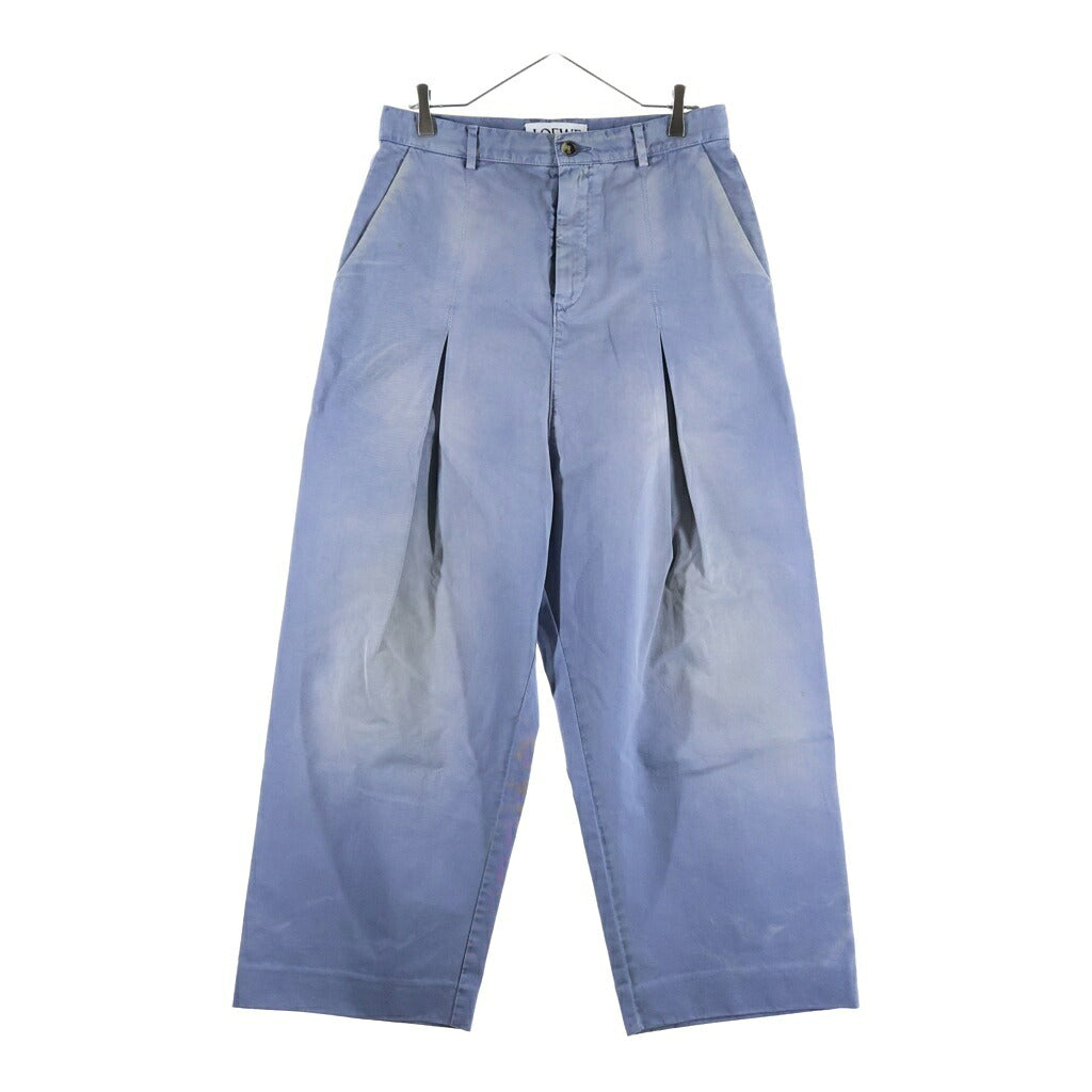 LOEWE(ロエベ) LOW CROTCH TROUSERS ロークロッチ トラウザー ワイドパンツ ブルー H526Y04WEI