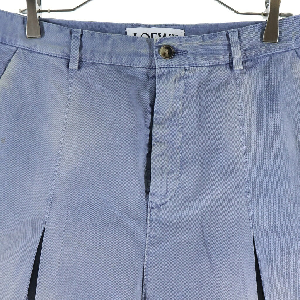 LOEWE(ロエベ) LOW CROTCH TROUSERS ロークロッチ トラウザー ワイドパンツ ブルー H526Y04WEI